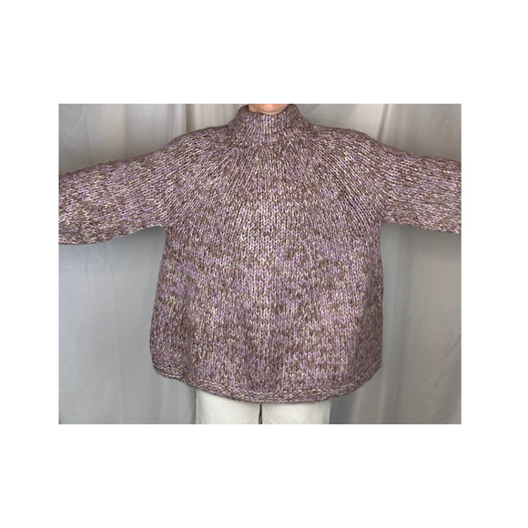 Lauren Manoogian Size 2 Medium Handknit Marl Pullover Sweater Spice/Violet NWT - Picture 14 of 16